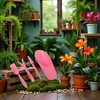 4 Pcs Pink Set Mini Garden Soil Spoon Plastic Planting/Transplanting