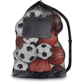 1Pcs Large-Capacity Ball Bag,Extra Large Sports Ball Bag,Heavy Duty Drawstring Bags Hold Equipment forBasketball,Football, Volleyball,Baseball and etc with Adjustable Strap