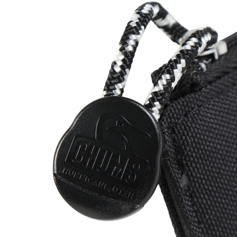 Chums Men's Wallet Recycle L-Shaped Zip Wallet Black