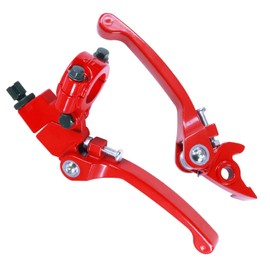 HOLATO Folding Clutch Brake Lever for 50cc 70cc 110cc 125cc 140cc 150cc Apollo RFZ125 DB007 DBX15 X18 X19 Tao Tao DB17 DB27 Coolster M125 SSR Thumpstar Chinese Pit Dirt Bike Motorcycle Red
