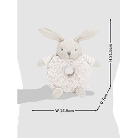 Mousehouse Gifts - Adorable Grey Rabbit Baby Rattle, Soft Rattle Toy for Newborns and Toddlers