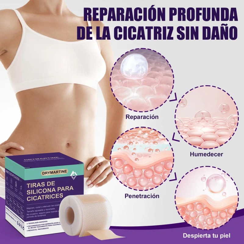Parche De Cicatriz Silicona, Para Cesáreas,quemadura 1pcs