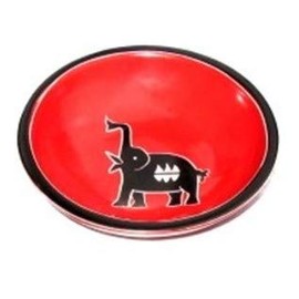 Stone Trinket/Snack Bowl - African Elephant Design - 4 inch 10 cm with Storycard
