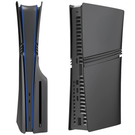 Suitable for PS5Pro digital distribution/optical drive version with replacement panel, ABS material with unique support and black minimalist style (optical drive version)