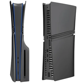 Suitable for PS5Pro digital distribution/optical drive version with replacement panel, ABS material with unique support and black minimalist style (optical drive version)