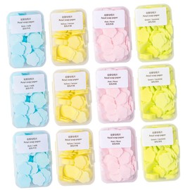 Kisangel 16 Packs Portable Soap Sheets Bulk Guest Soap Flakes Disposable Hand Wash for Travel