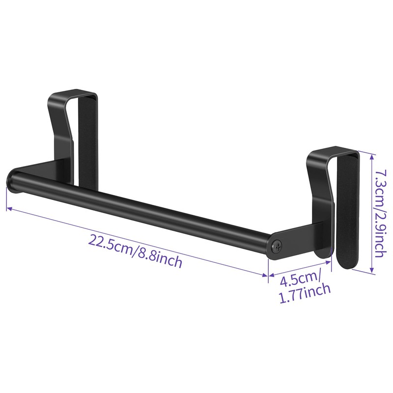 Over Cabinet Towel Holder, 2 Pack Kitchen Cabinet Door Towel