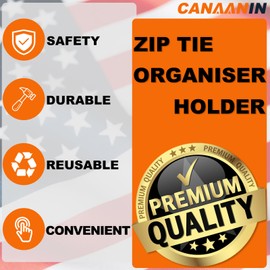 CANAANIN Zip Tie Holder Cable Tie Holder Organizer Portable Safe Efficient Storage Organization for Tradie Bits Cable Tie Zip Ties Holder Reusable Reduce Waste (Yellow, 8 Pack)