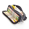 Large Capacity Pencil Case Multi Pocket Double Opening Cute Stationery