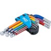 BGS 74451 Allen Key Set Multicolour Short Hexagon Socket with