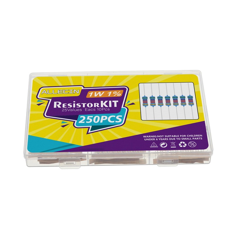 ALLECIN 25 Values 1W Metal Film Resistor Kit from 1
