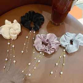 스윗태슬 올림머리 슈슈 여성 헤어악세사리 Sweet Tassel Updo Hair Scrunchie Women's Hair Accessories