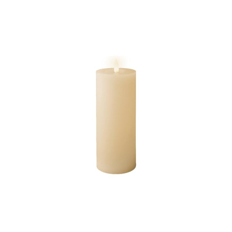 Lumineo Battery Operated Cream 7.5 in Wax Candle, Warm White