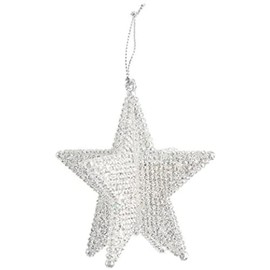 Sparkly Silver 3D Star