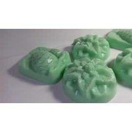5pc Mistletoe Scented Guest Soaps - Pinecone and Poinsettia Design - Shea Butter-Goatmilk Blend