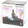Thailändisches Kerzenhalter-Geschenk-Set mit mit Buddha-Statue - mit Naturstein - mit