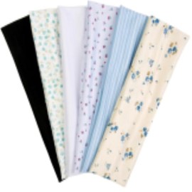 MLLISDGGET TrendyTextured Striped And Floral Headbands Satin Hair Accessories For Women, Non-Slip Elastic Thick Bands, Spring/Summer Makeup And Fitness Essentials,Fabric Headbands For Women.