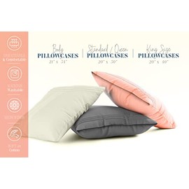Elegant Comfort 4-Pack Solid Pillowcases 1500 Thread Count Egyptian Quality - Easy Care, Smooth Weave, Wrinkle and Stain Resistant, Easy Slip-On, 4-Piece Set, King Pillowcase, Gray