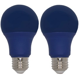 GoodBulb Light It Blue Light Bulb to Honor Healthcare Professionals and First Responders | Blue Light Color | LED 60W Equal A19 E26 Base | Pack of 2 Bulbs