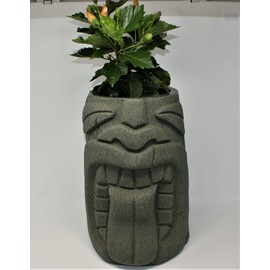 Tongue Tiki Planter (Granite Green)