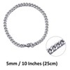 Cadoline Stainless Steel Bracelet 3-13mm & 7-10 Inch Black Gold/Silver