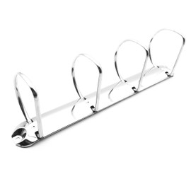 Julyun 2Pcs Metal A4 Size 4-Ring Binder Mechanism Replacement Kit,4 D-Rings, 65MM Inner Height,Loose Leaf Binding Spines Combs for Organizers DIY Planners (65mm)