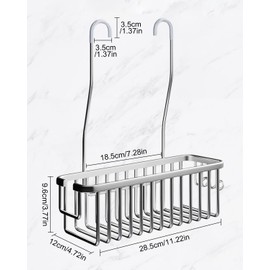 Duschablage ohne Bohren, Duschregal Hängen, Duschablage Zum Hängen, Duschablage Zum Hängen Shampoo Halterung Hängen Duschhalterung für Badezimmer Aufhängen