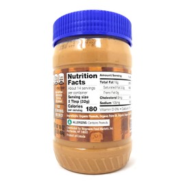 Wegmans Organic Crunchy Peanut Butter Spread (2 Pack, Total of 32fl.oz)