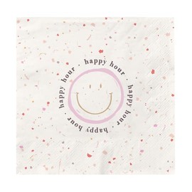 Grafik-Werkstatt Napkins with Saying | Pack of 20 | 12.5 x 12.5 cm | Colourful | Happy Hour, Medium, 61778