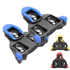Bicycle Cleats Compatible with Shimano SPD SL Cleats, Bicycle Pedal Cleats for SM SH-10 SH11 SH12 System Shoes, Indoor Outdoor Road Bike Cleats (Blue-SH12 2°)