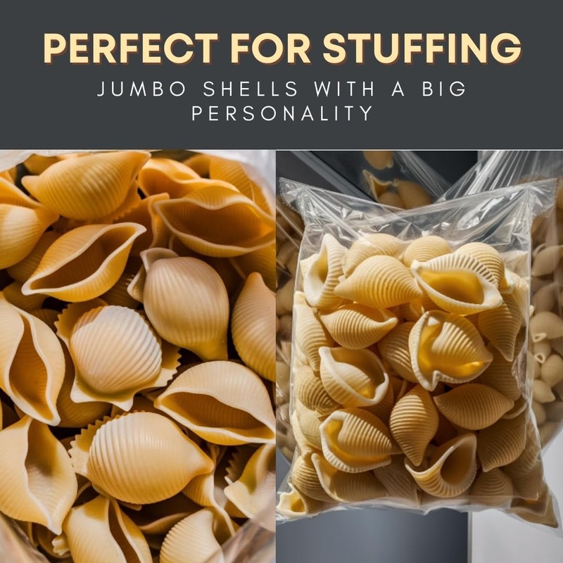 Jellybean Foods Jumbo Stuffing Shells Pasta - Large Pasta Shells