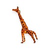 WitnyStore Tiny 3⅜" Brown Giraffe Standing Look Up Figurine -