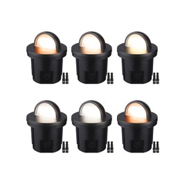 LEONLITE 5W 5CCT Low Voltage In-ground Well Lights, LED Landscape In Ground Lights, 1800K/2700K/3000K/4000K/5000K Adjustable, 12-24V AC/DC, CRI90, ETL Listed, IP67 Waterproof, Aluminum, Pack of 6