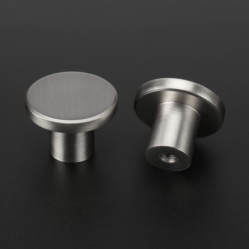 LONTAN 10 Pack Brushed Nickel Door Knobs Kitchen Door Knobs