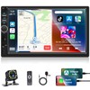 Motorsi Carplay 2 Din Autoradio, 7" HD Touchscreen Wired Android