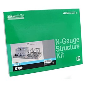 Greenmax N Gauge Substation 2211 Unpainted Structure Kit Model Railway Supplies