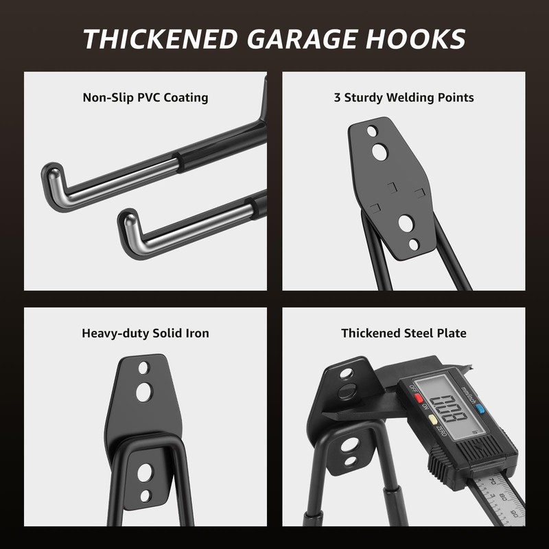 YouthZeal 30 Pack Garage Hooks, Heavy Duty Steel Wall Mount
