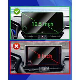 XXCIWP 2pcs for 2025 RAV4 Screen Protector for 2023 2024 2025 Toyot a RAV4 XLE Premium/Limited/XSE Hybrid 10.5Inch JBL Accessories Tempered Glass Protective Film (NOT FOR RAV4 8Inch)