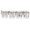 4-light Chrome Finish Crystal Strand Wall Sconce
