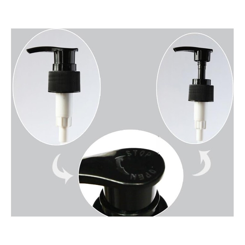 Empty Amber Plastic Pump Bottle Dispenser Leak Proof Shampoo Body