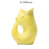 Gurgle Pot Fish Pitcher - Lemon Yellow