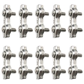OTOTEC 10 x 2mm 304 Stainless Steel Duplex Wire Rope Grips Clamp Marine Grade Chandlery
