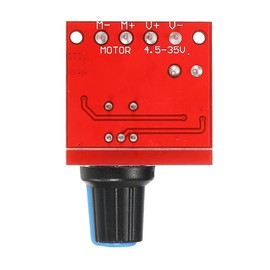 GUUZI DC Motor Speed Controller DC 6V 12V 24V 35V, DC 5V-35V 5A Voltage PWM Adjustable Driver Switch with Control Button (Pack of 6)