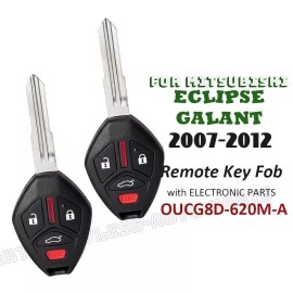 KeylessAutoParts 2 OUCG8D-620M-A for Mitsubishi Eclipse Galant 2007 2008 2009-2012 Remote Key Fob