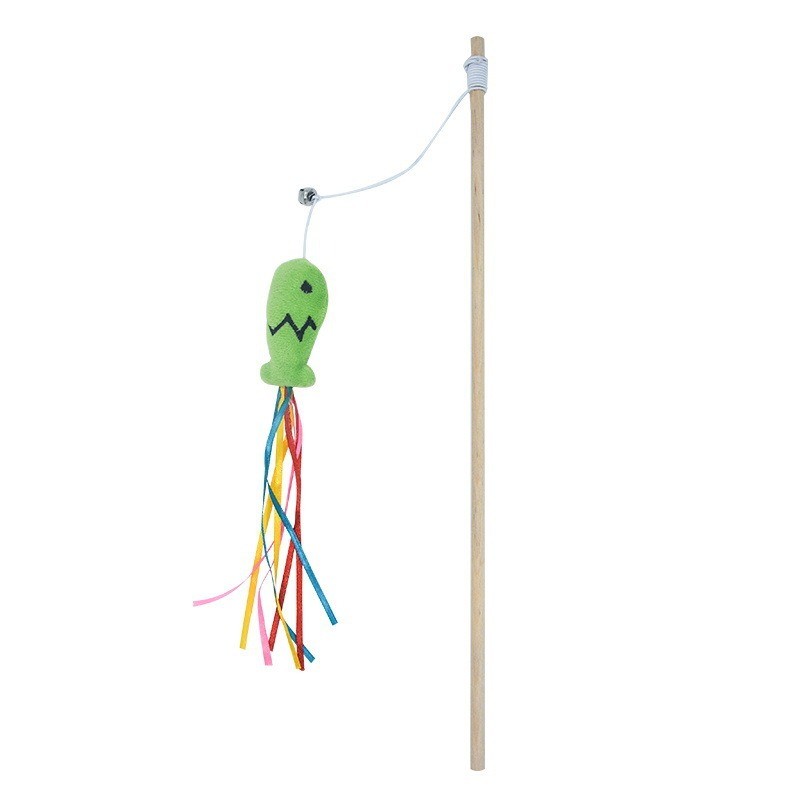 Cat Toy Wand Interactive – Fashion Cat Wand Toy Natural