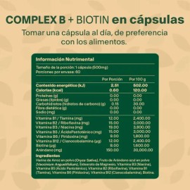 Vitaminas Complejo B  Biotina  Arandano 60 Capsulas                                                                                                   