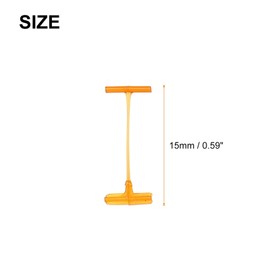 QUARKZMAN Pack of 5000 Standard Tagging Befesti Labeling Tools, 0.6 Inch Orange Red Clothes Label Gun Plastic Refills Fabric Tag Attachments Gun Bars for Clothing