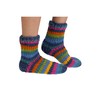Pachamama Women 100% Wool Bed Sofa Socks Handknitted Stripe Blue