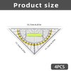 Set of 4 Flexible Set Square with Handle, 16 cm