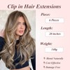 Cybelleza 48 cm Clip-In Extensions, Hairpiece Like Real Hair, 6
